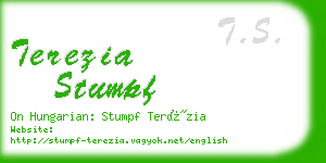 terezia stumpf business card